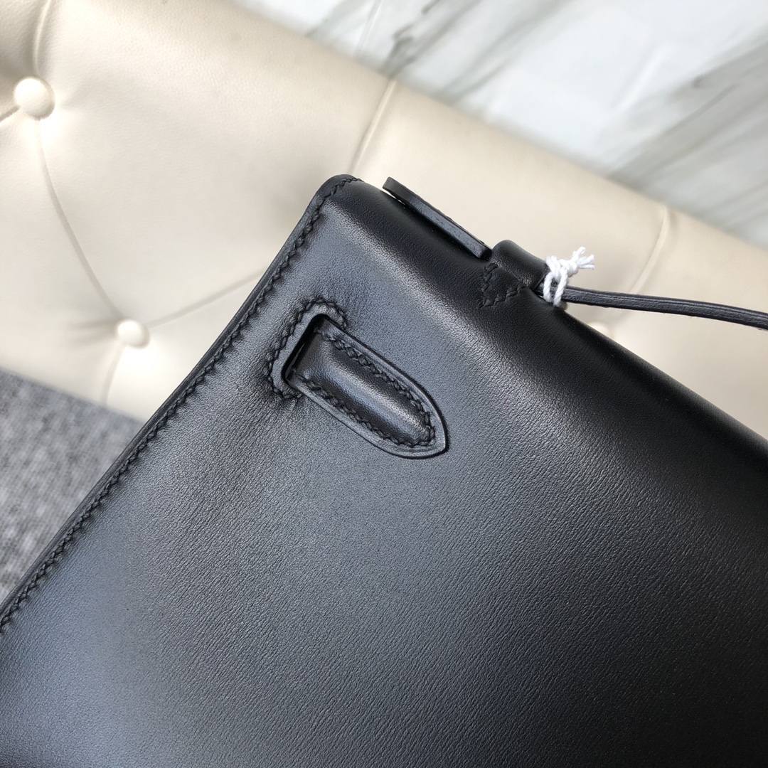 에르메스 미니 켈리백22 블랙 은장